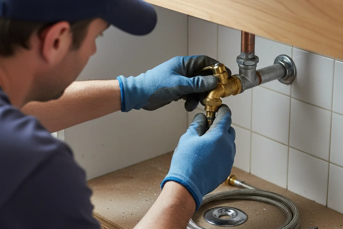 Shutoff valve and fitting work during Faucet and Fixture Repair in Princeville